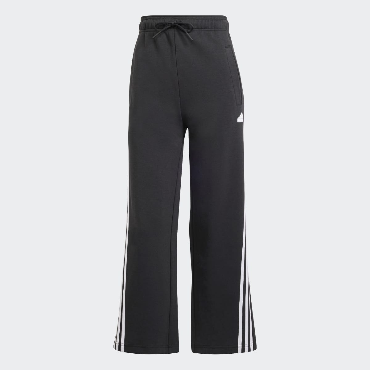 CALÇA ADIDAS FUTURE ICONS TRÊS LISTRAS PRETO BRANCO IN9474