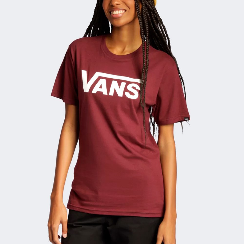 CAMISETA VANS CLASSIC BURGUNDY WHITE V4703100520001