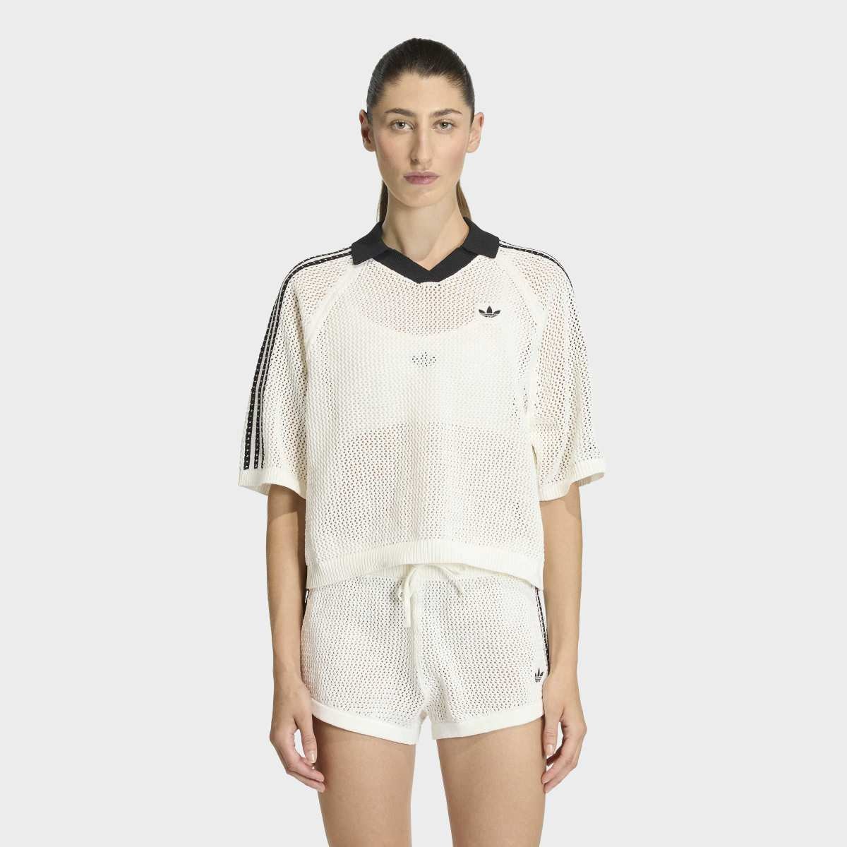 Cropped Polo Adidas Crochê White Kc6490 | Espaço.con SNEAKERS & Co.