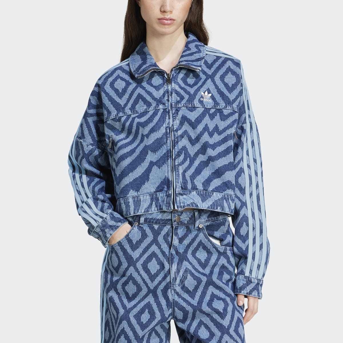 ADIDAS × FARM RIO デニムジャケット 新品 Jaqueta Adidas Denim Adidas X Farm Rio Iw0793 | Espaço.con