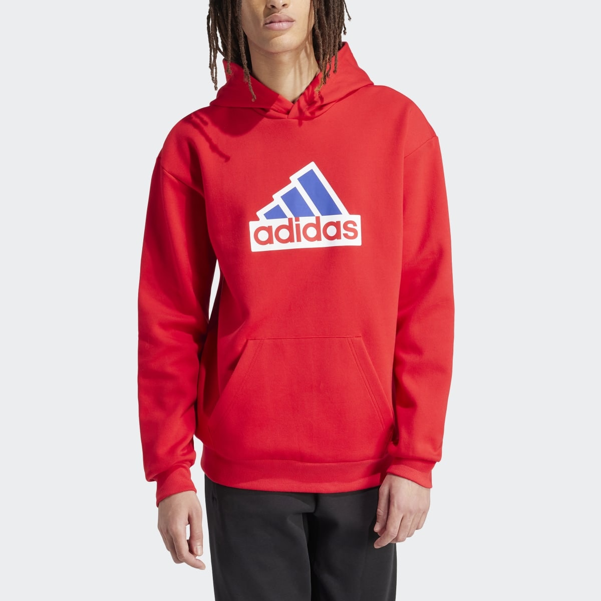 Moletom Adidas Capuz Future Ícones Badge OF Sport Vermelho Is8338
