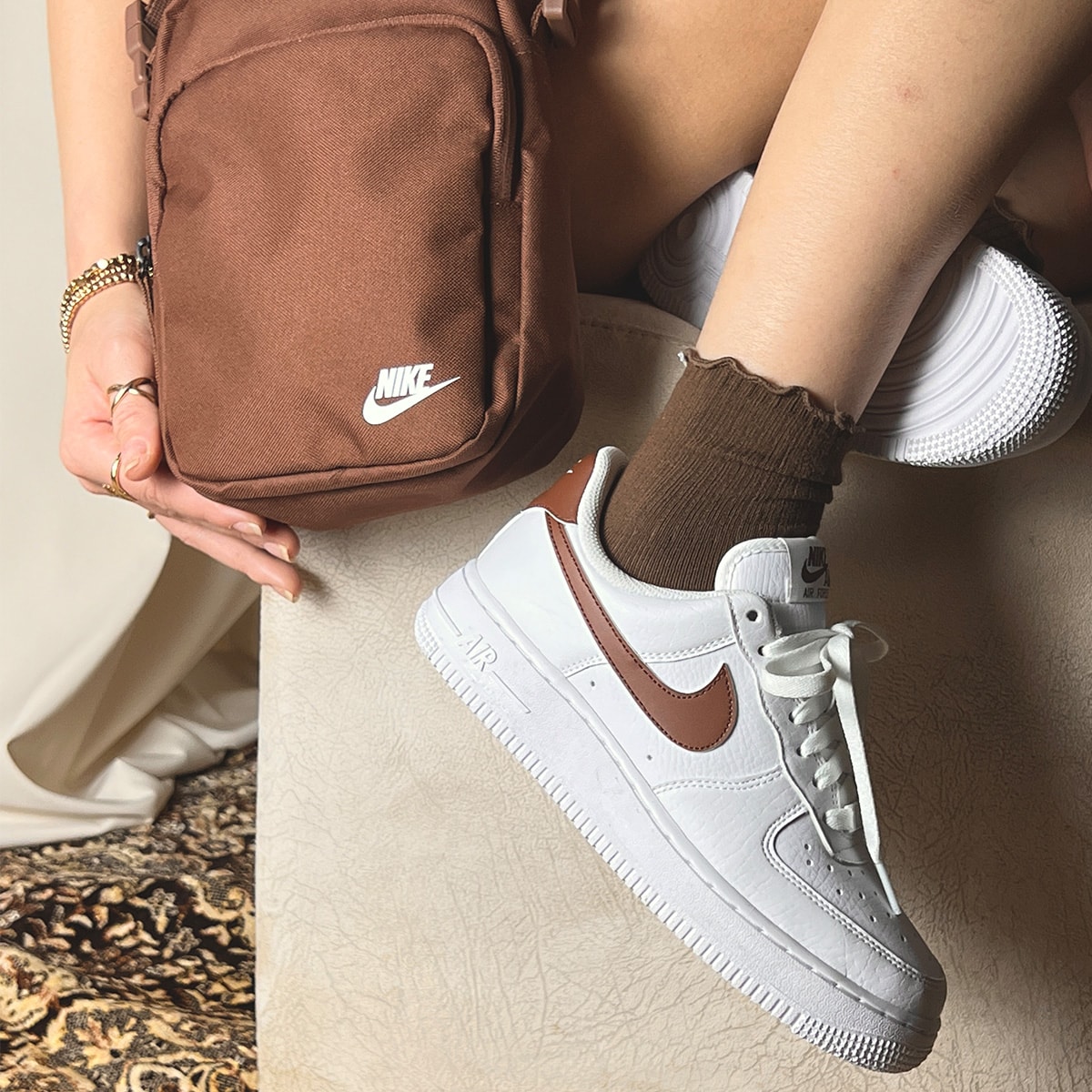 Nike Air Force 1 '07 Next Nature Branco Marrom Dc9486-115 | Espaço