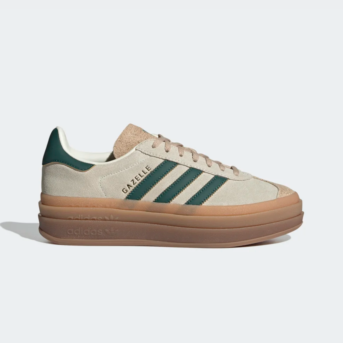 Tênis Adidas Gazelle Bold Bege Verde Id7056 | Espaço.con SNEAKERS