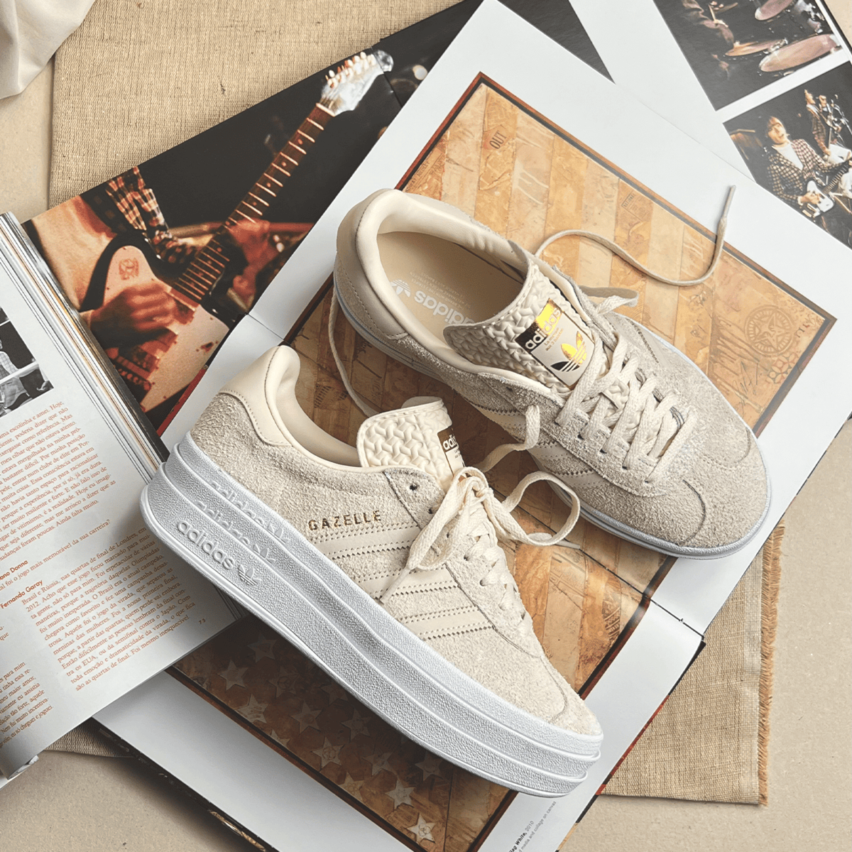 Tênis Adidas Gazelle Bold W Bege Ig4380 | Espaço.con SNEAKERS & Co.
