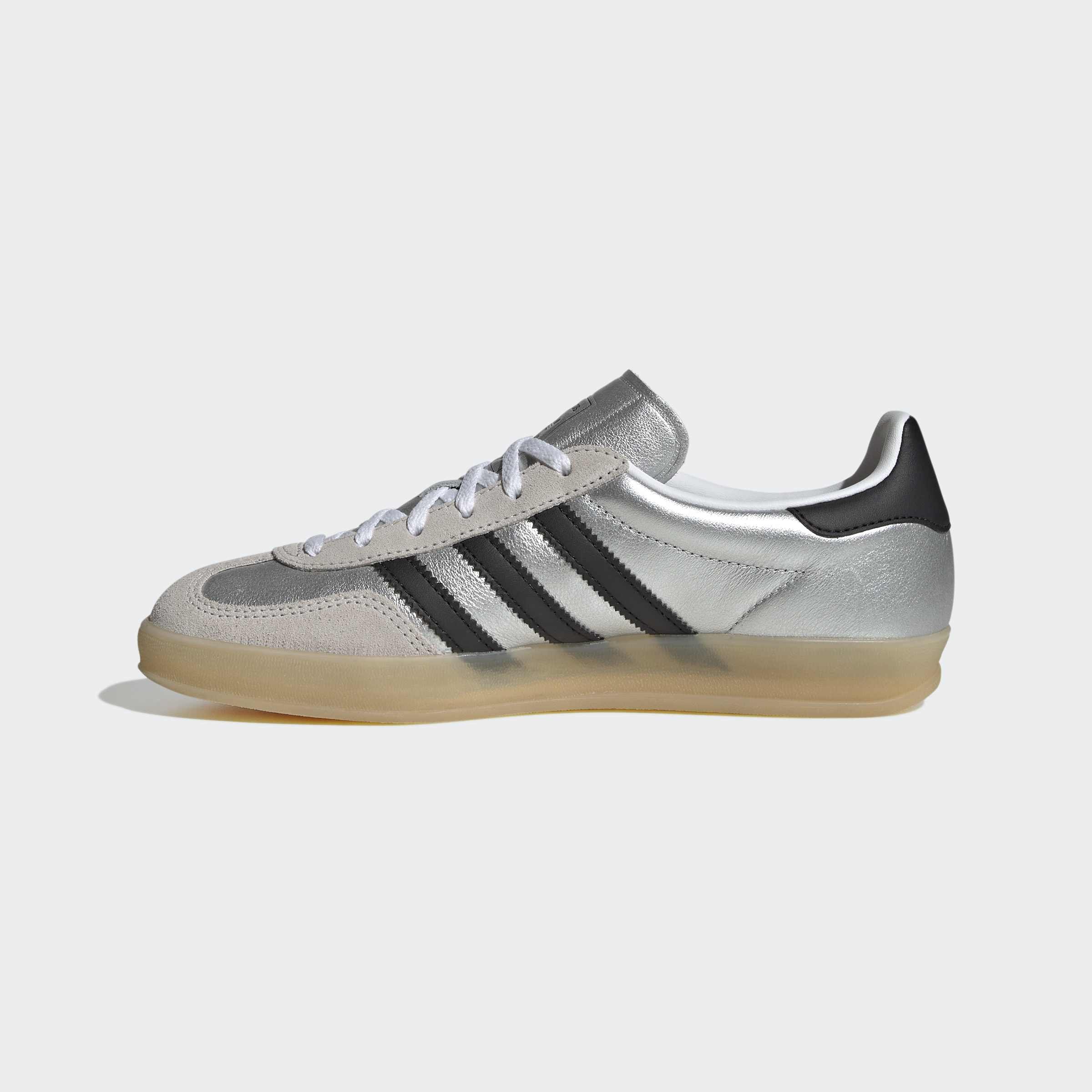 Tênis Adidas Gazelle Indoor Grey One Core Black Silver Metallic