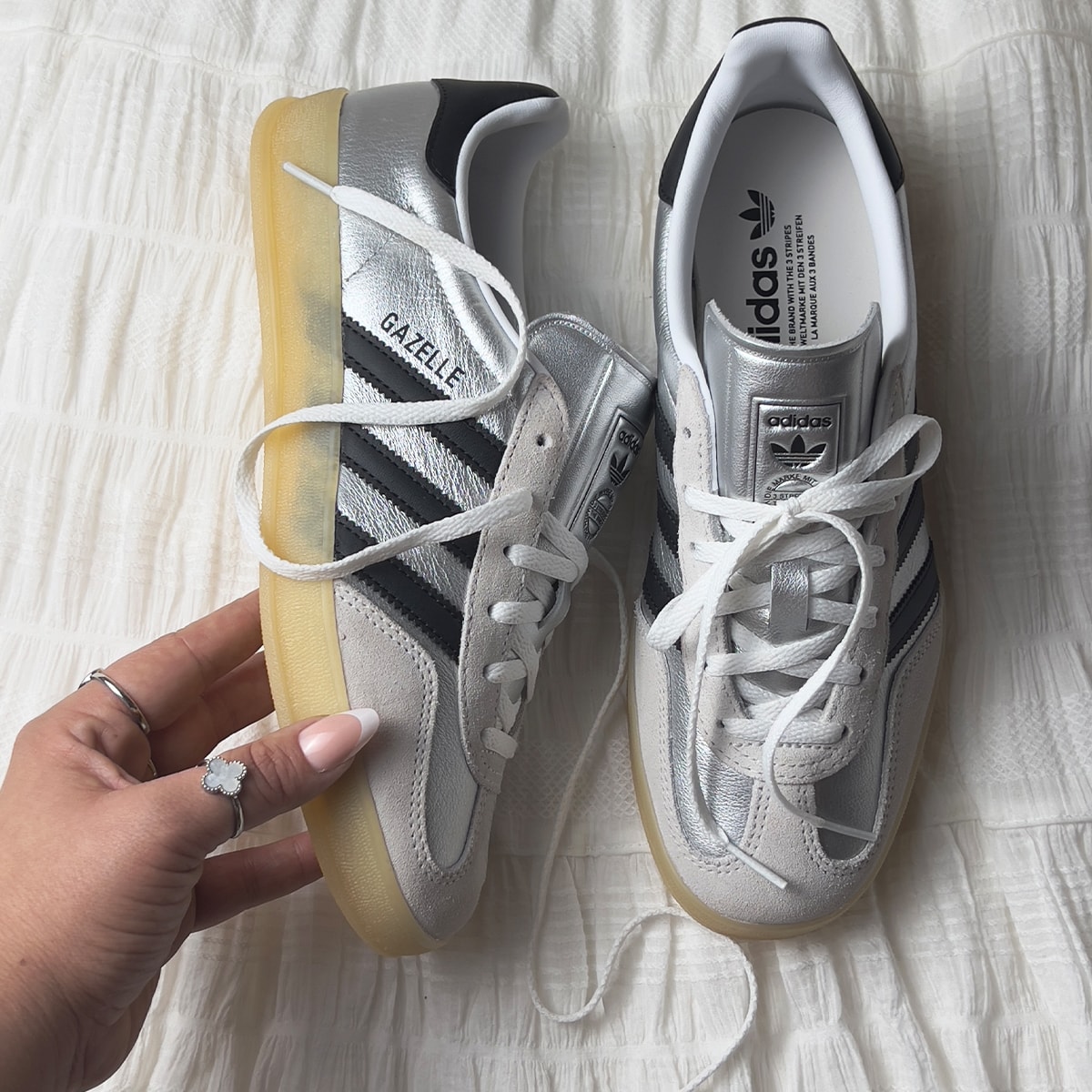 Tênis Adidas Gazelle Indoor Grey One Core Black Silver Metallic