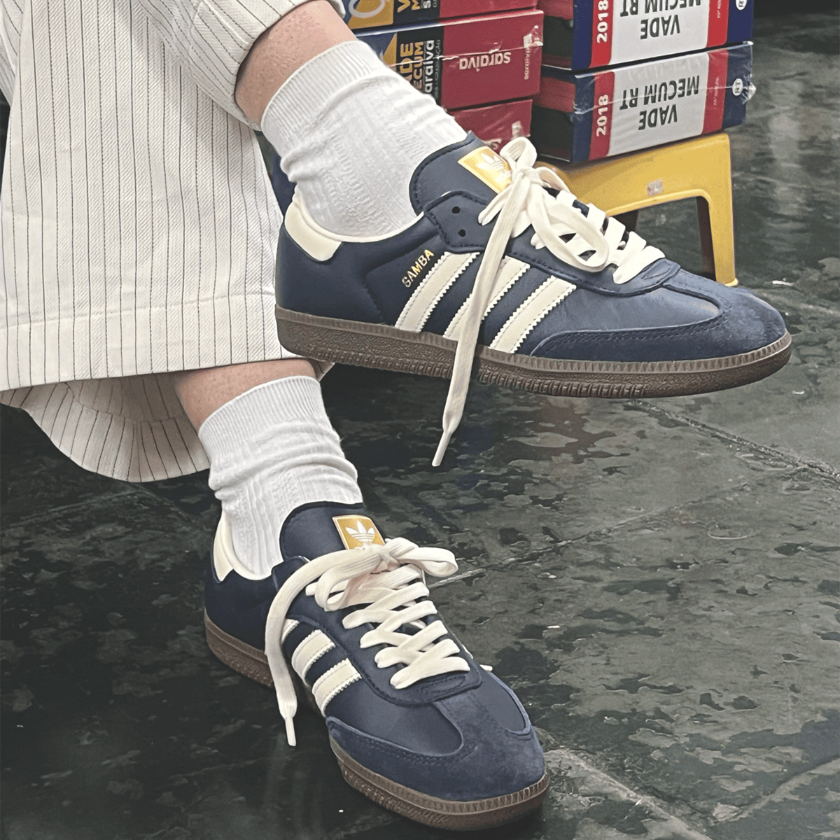 Tênis Adidas Samba OG Marinho Id2056 | Espaço.con SNEAKERS & Co.