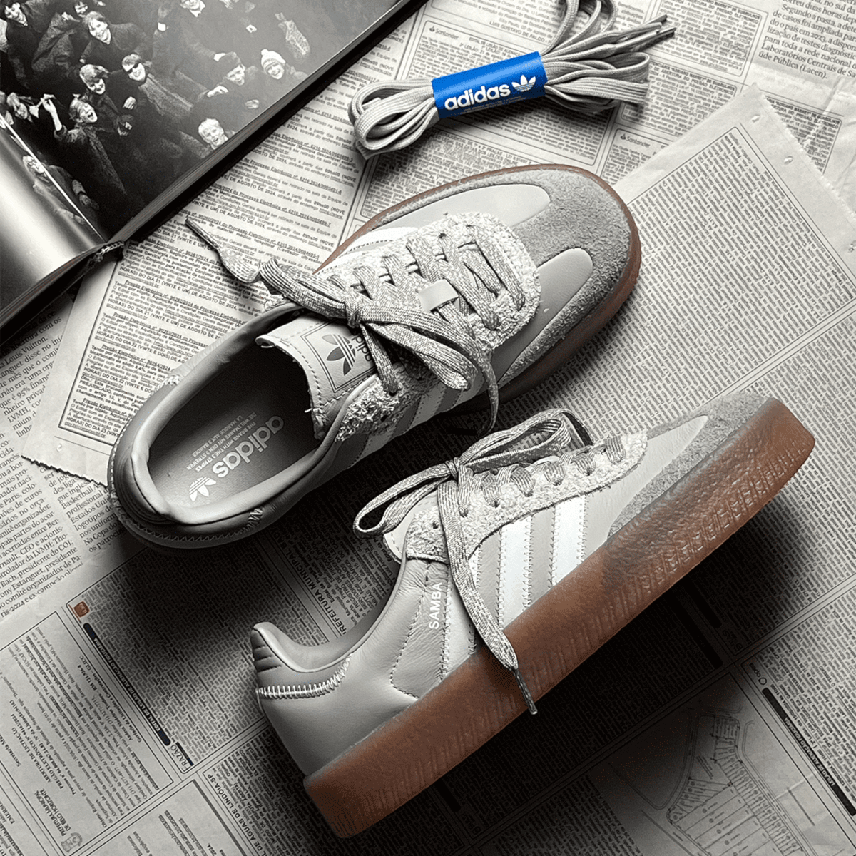 Tênis Adidas Sambae W Cinza Branco Ie9108 | Espaço.con SNEAKERS & Co.
