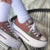 Tênis Converse Chuck Taylor All Star Lift Double Stack Seasonal Bordo Fosco Branco Ox CT32290002