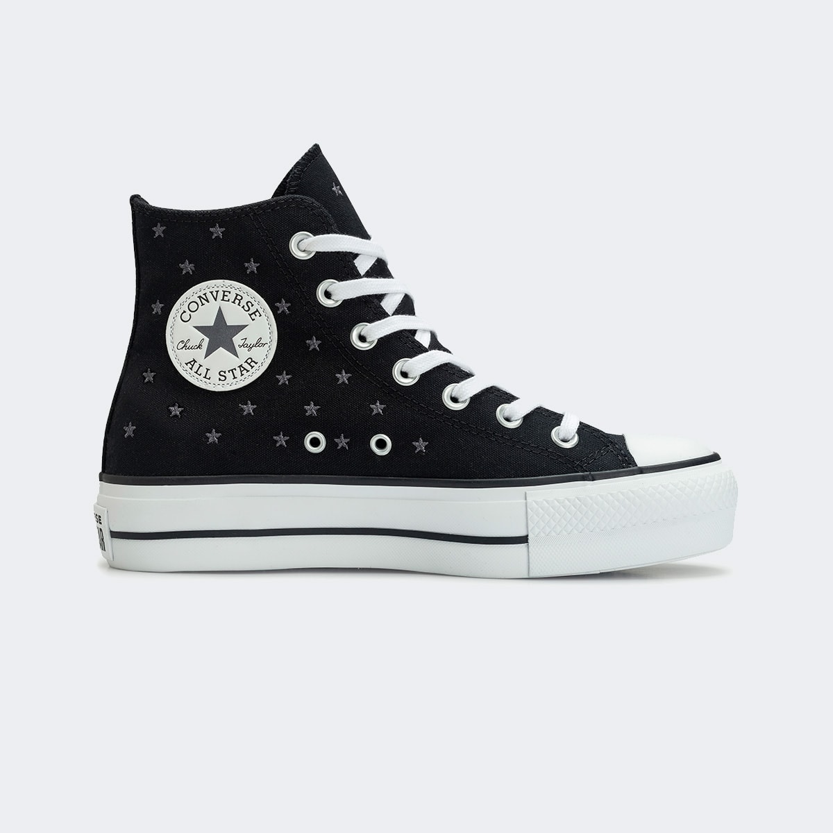 Tênis Converse Chuck Taylor All Star Lift Embroidered Stars Preto