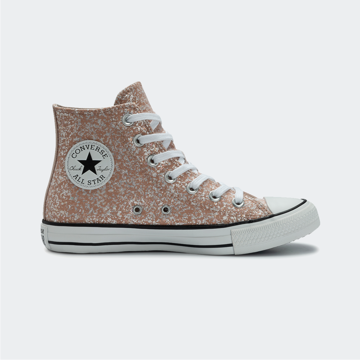 Tênis Converse Kids Chuck Taylor All Star 1V Shinefetti Nude Rosa