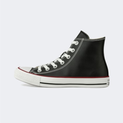 TÊNIS CONVERSE CHUCK TAYLOR ALL STAR COURO PRETO VERMELHO CT04500003 - Via  Colors - Calçapé Calçados