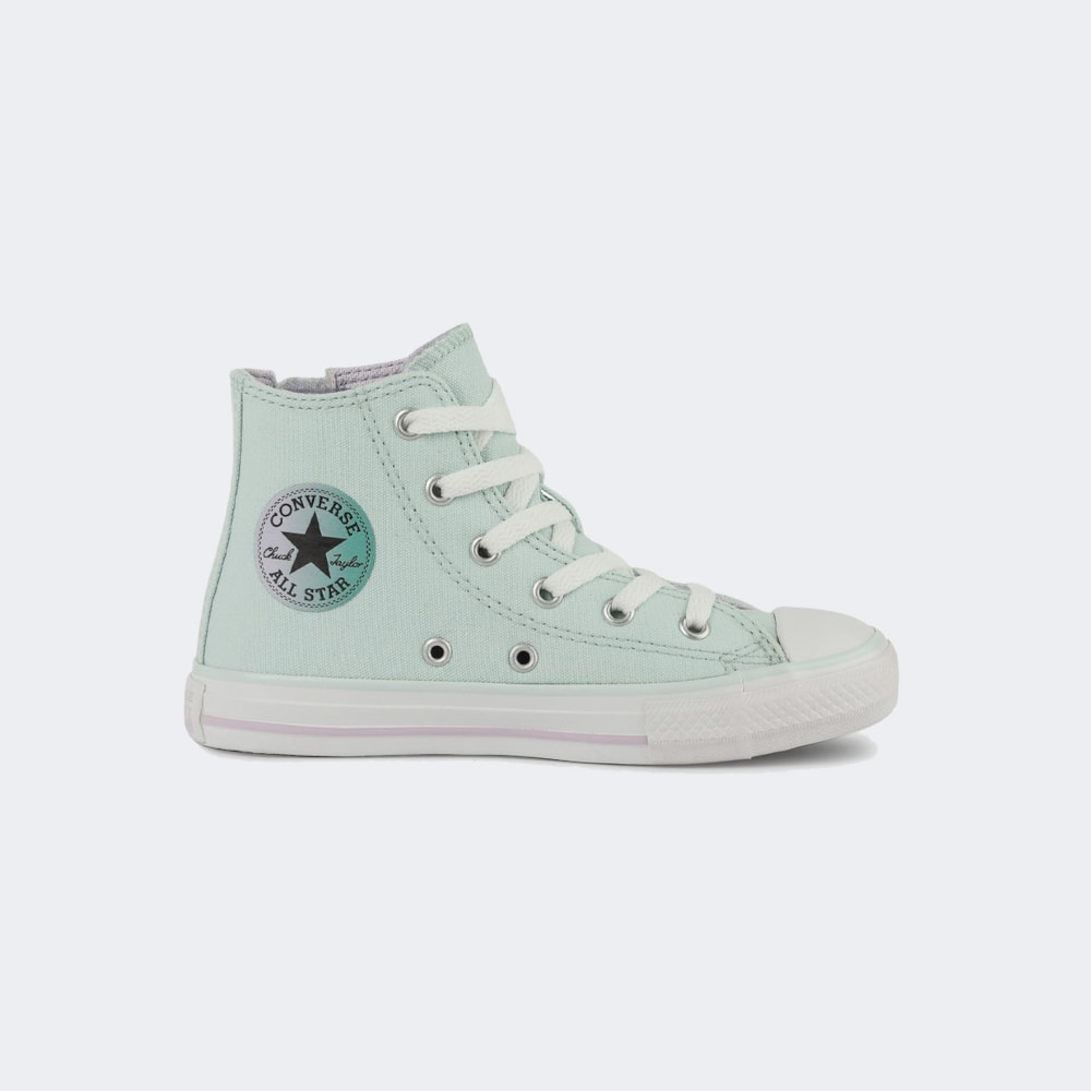 Tênis Converse Chuck Taylor All Star Kids Hi Seasonal Plus Azul 002/Lavanda  - Espaco Tenis