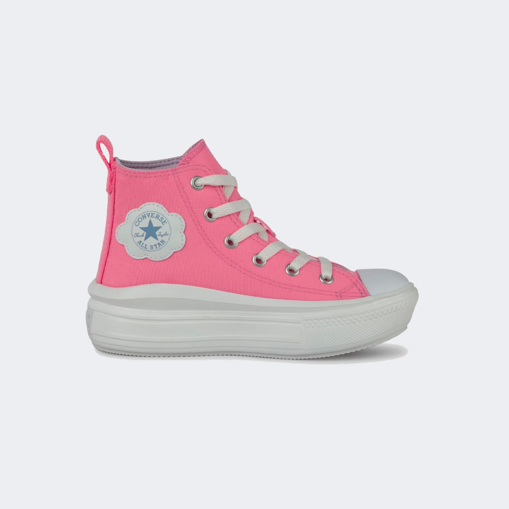 Tênis Converse Chuck Taylor All Star 2v Branco Rosa Morango Branco  CK10020001 - Menina Shoes