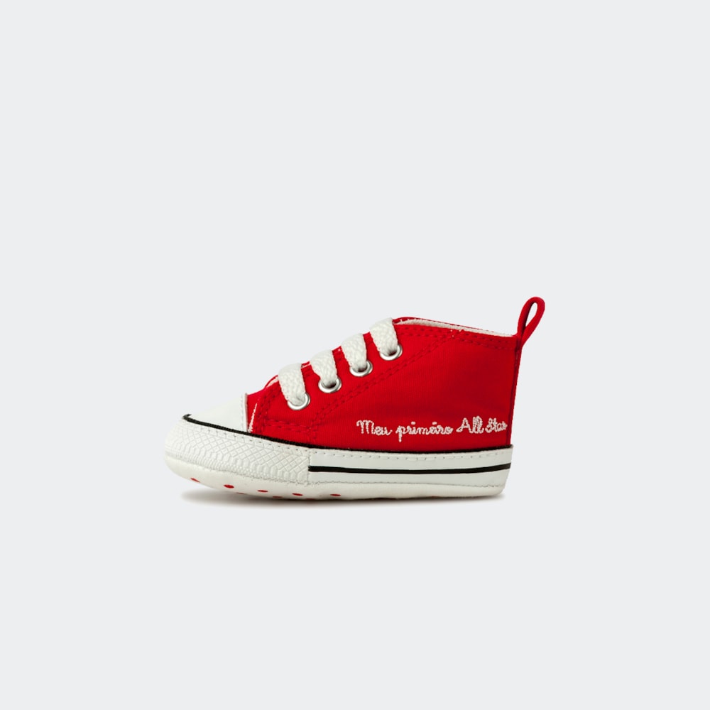 All Star Converse Chuck Taylor Kids Ox Preto e Vermelho - Espaco Tenis