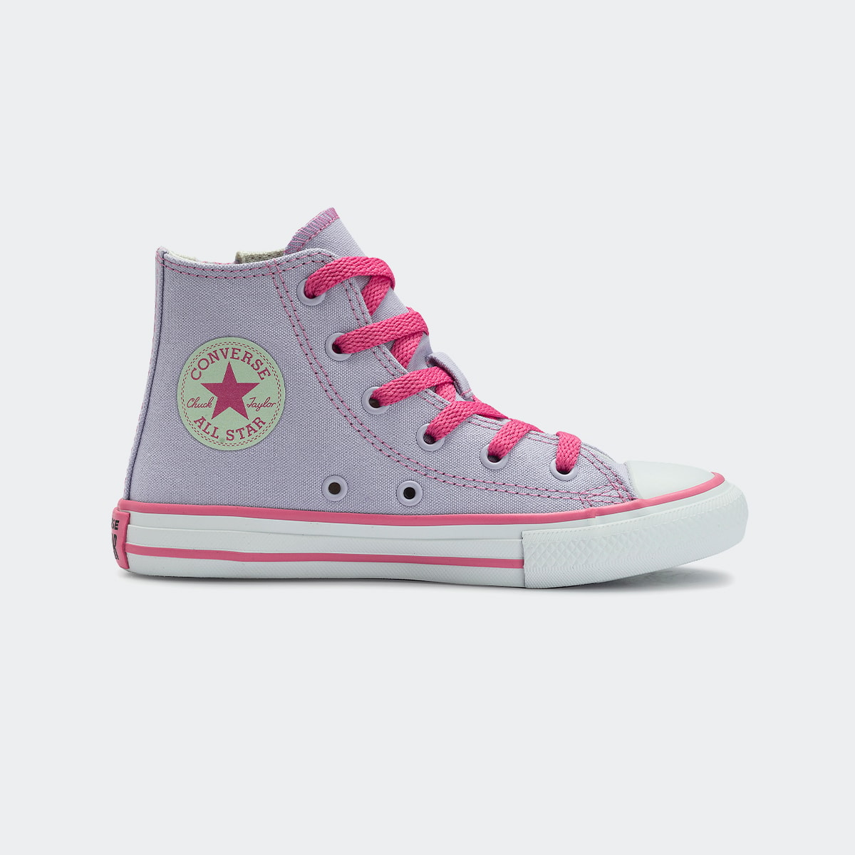 Tênis Converse Kids Chuck Taylor All Star Side Zip Canvas +1 Lilas