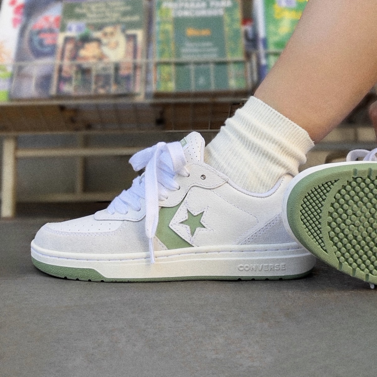 Tênis Converse Rival V2 Branco Verde Colina OX Co06170002 Espaço