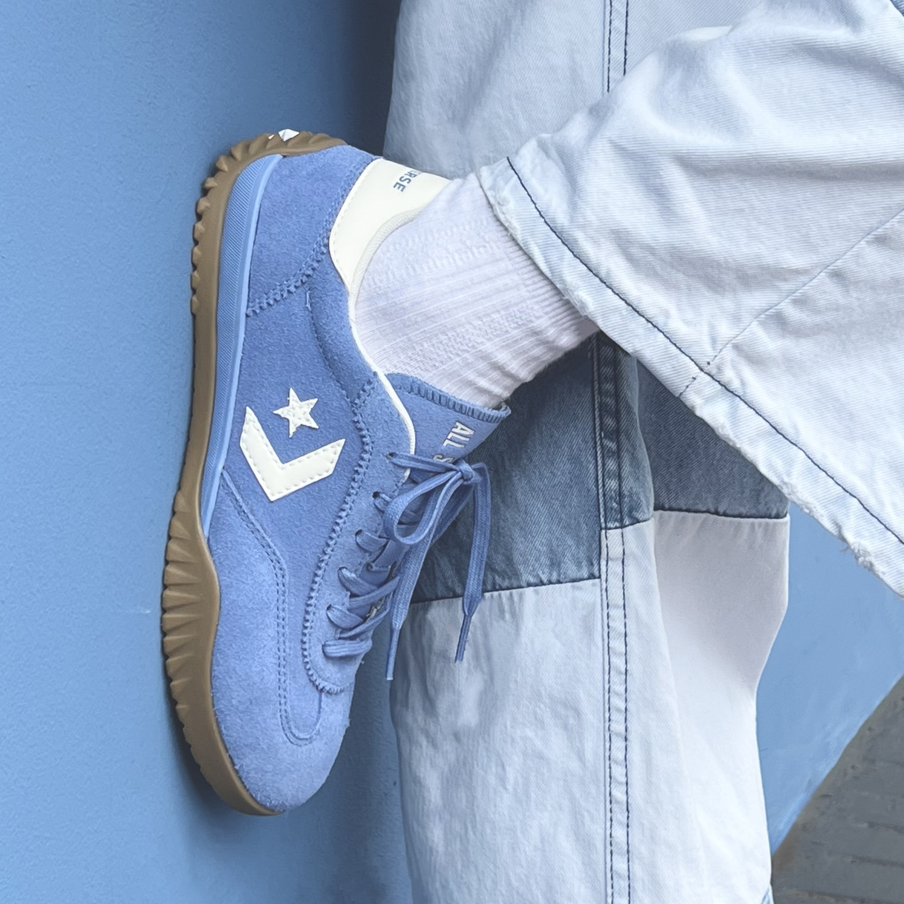 Tênis Converse Run Star Trainer Azul Aberto Amendoa OX Co05780002