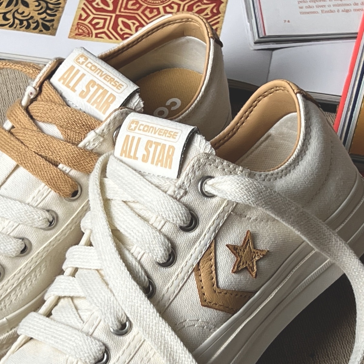 Tênis Converse Star Player 76 Seasonal Color Egret Egret Sandy