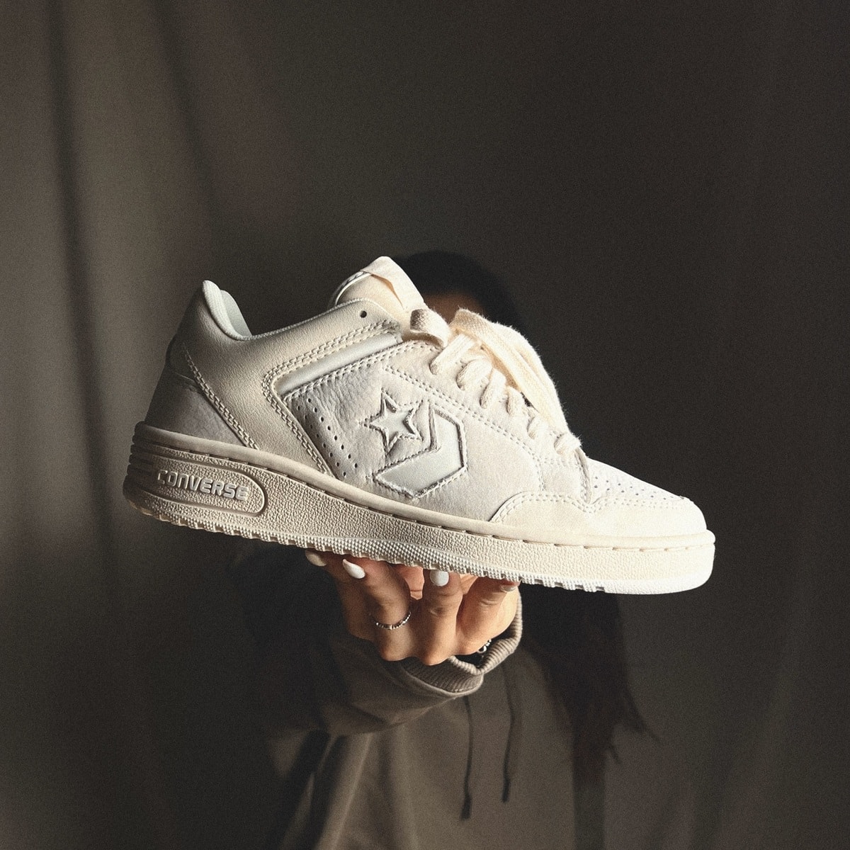 Tênis Converse Weapon Leather White Egret OX A11574c | Espaço.con