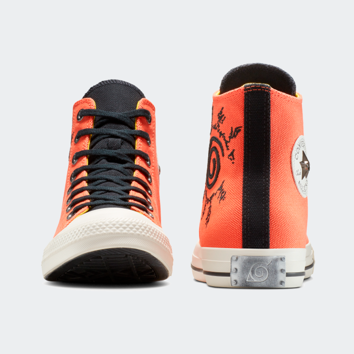 CONVERSE All STAR NARUTO ナルト　我愛羅 Tênis Converse X Naruto Shippuden Chuck Taylor All Star Laranja HI