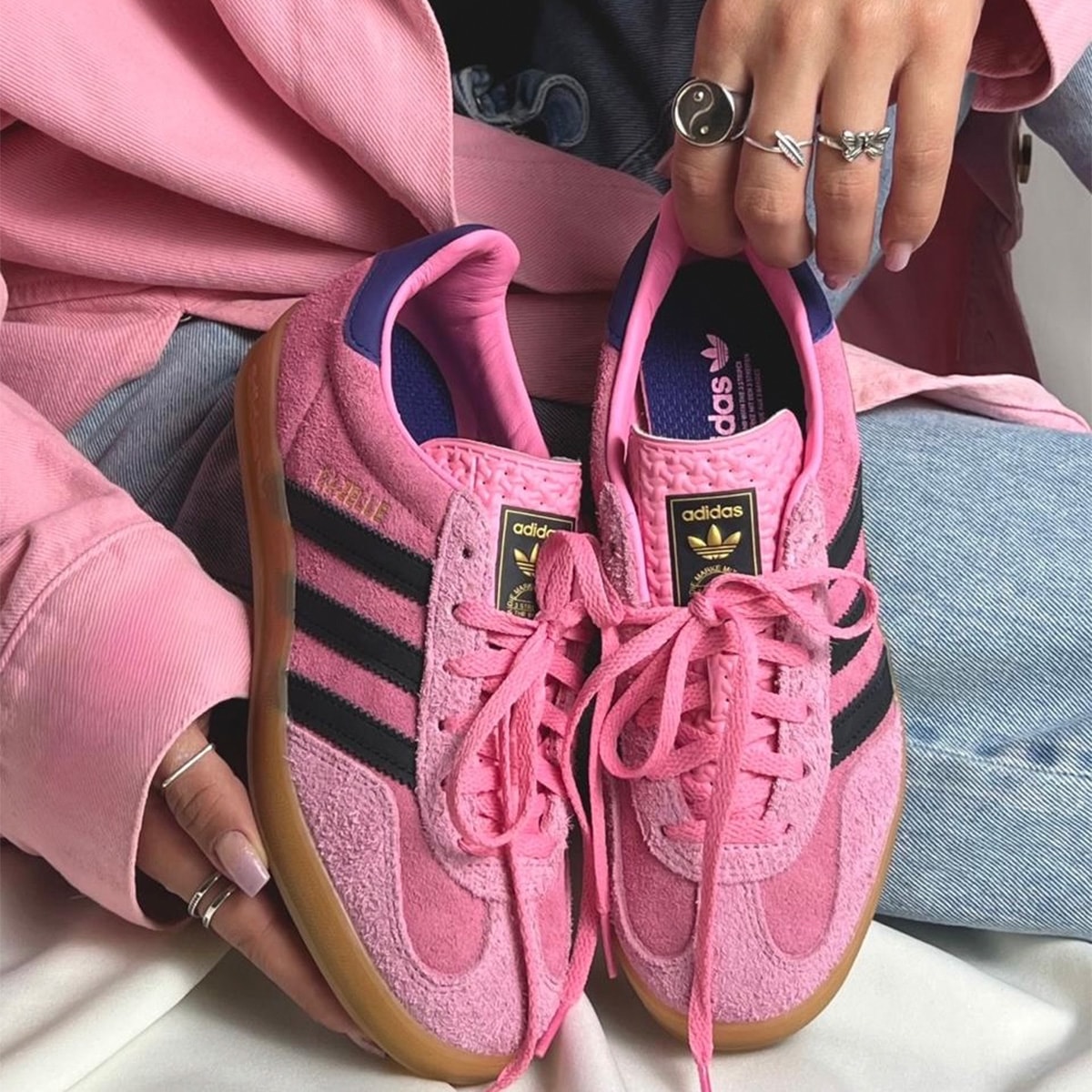 Tênis Gazelle Indoor Rosa Preto Ie7002 | Espaço.con SNEAKERS & Co.