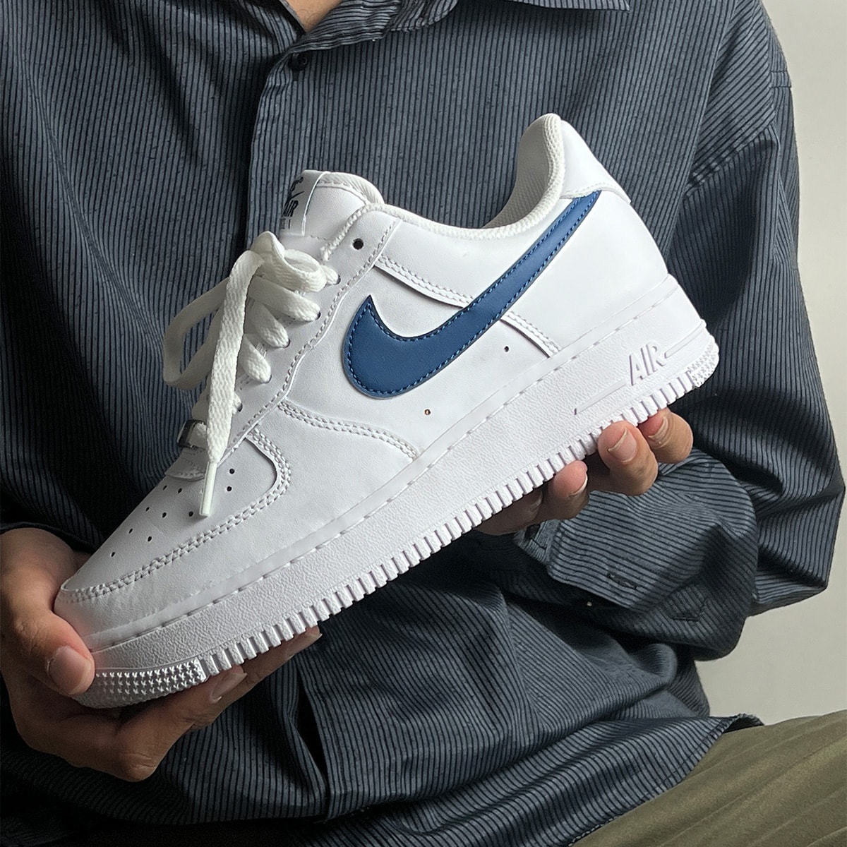 Nike Air Force 1 ブルー/ホワイト 25cm Tênis Nike Air Force 1 '07 Branco Azul Fj4146-123 | Espaço.con
