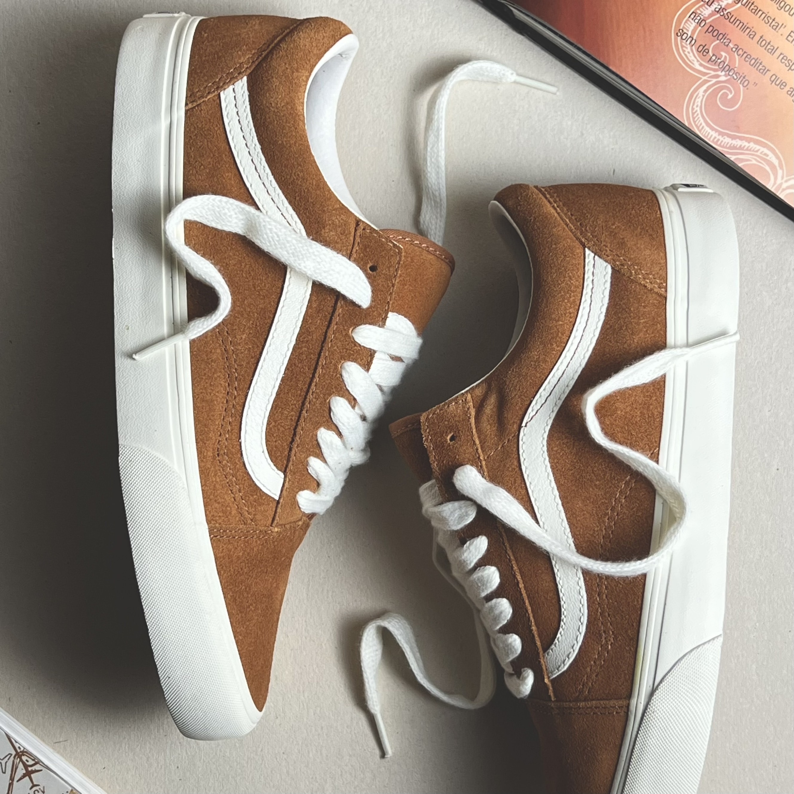 Tênis Vans Old Skool Oversized Lace Glazed Ginger Vn000cr5n1z Tênis Vans Old Skool Oversized Lace Glazed Ginger Vn000cr5n1z